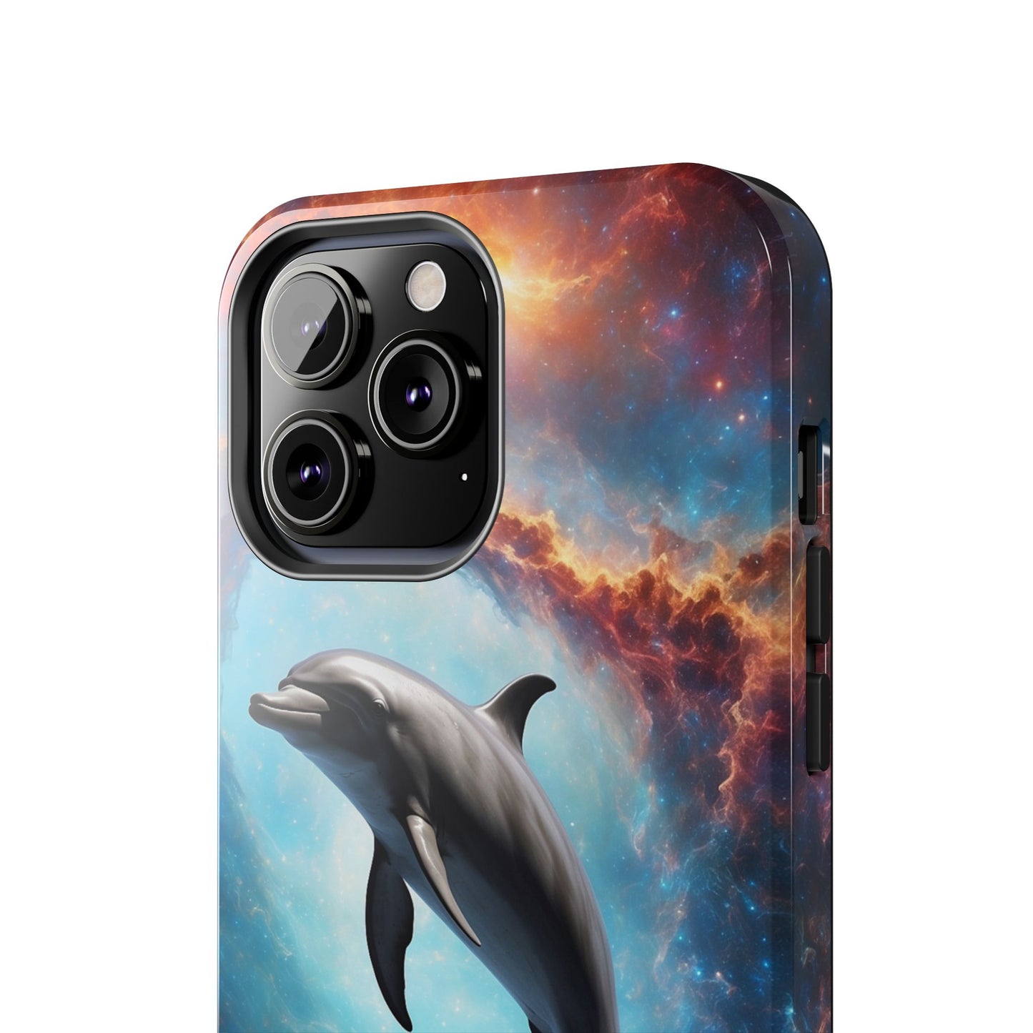 Cosmic Dolphin Space Vibes - iPhone Case