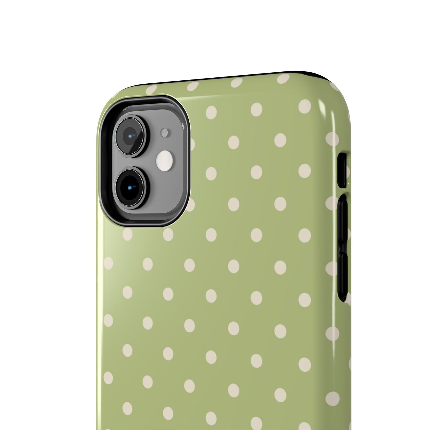 Sage Green Polka Dots – iPhone Case