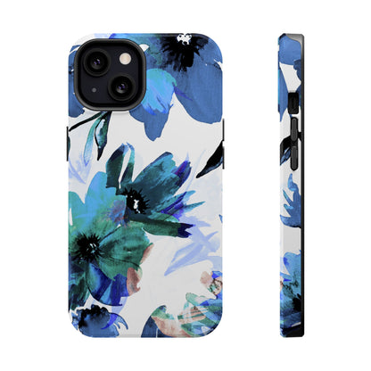 MagSafe iPhone Case – Serene Blue Blossom