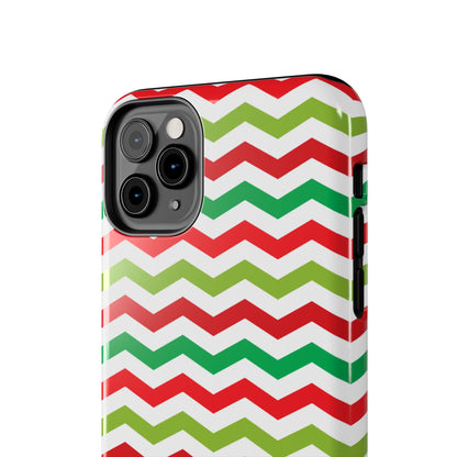 Vibrant Fiesta Chevron – Yellow Green, Green & Red Geometric Case