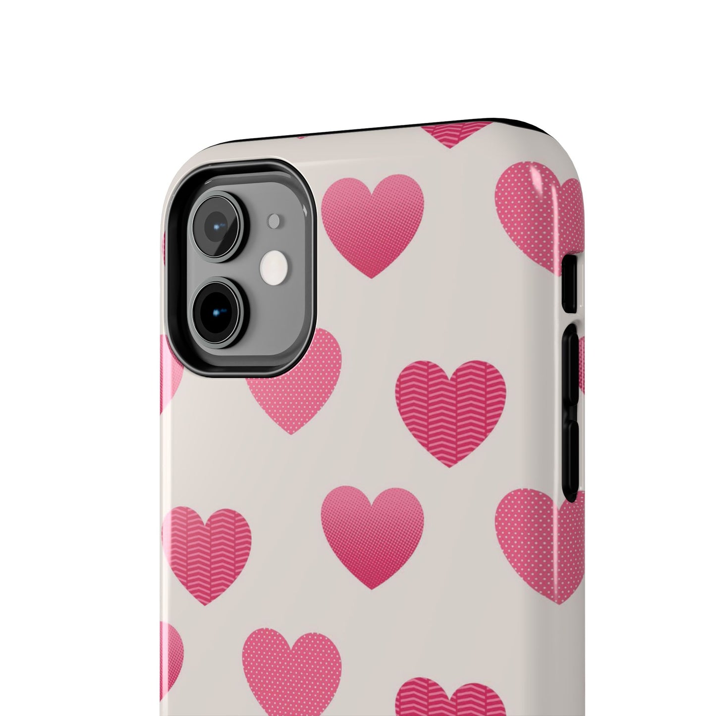 Textured Hearts iPhone Case