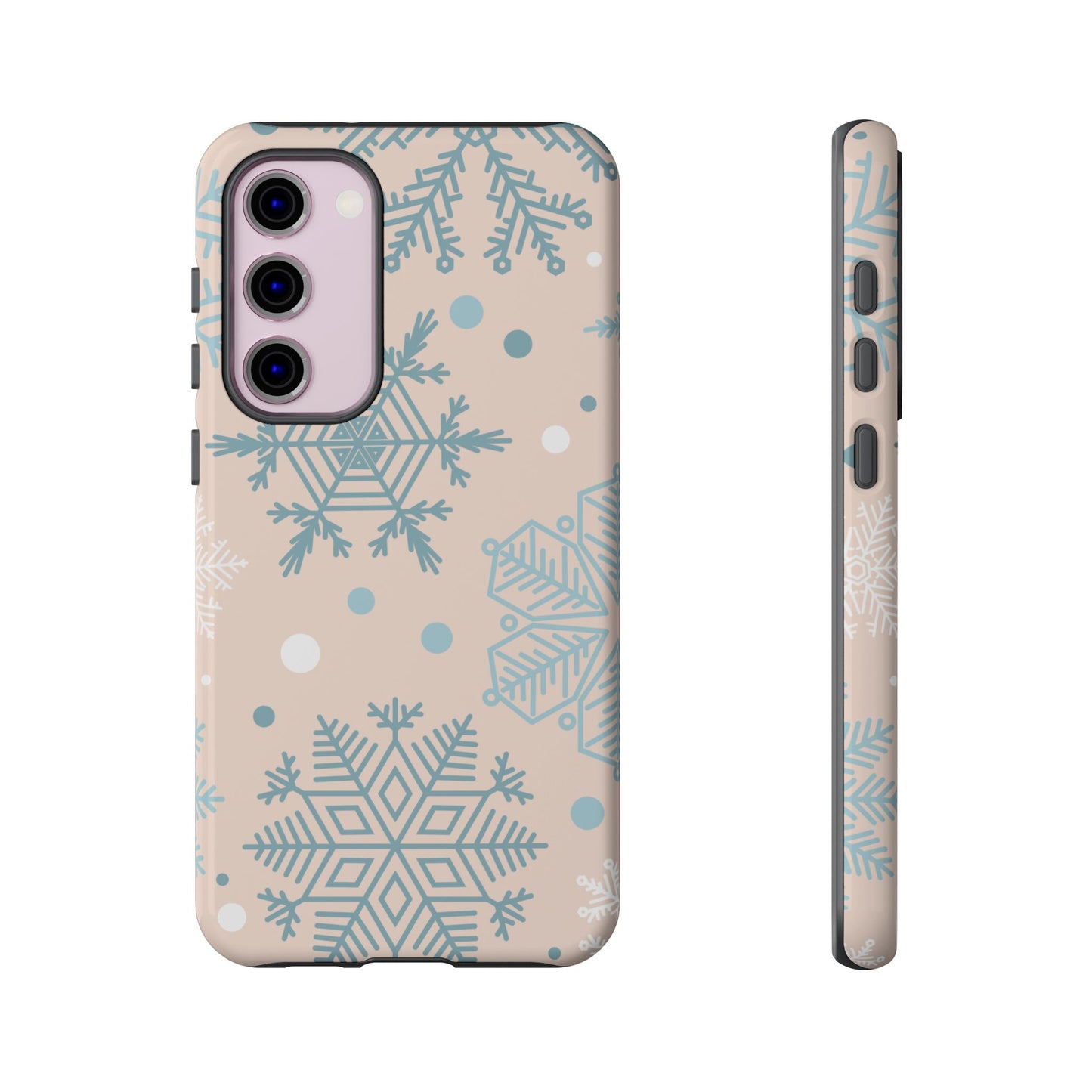 Winter Snowflakes Samsung Galaxy Case – Shockproof, Smooth Matte Finish, Dual-Layer Protection