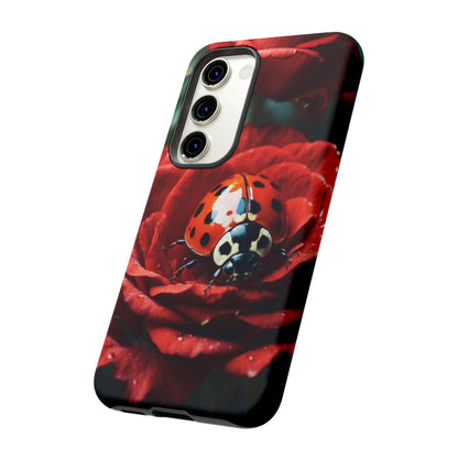 Elegant Rose & Ladybug Charm - Samsung Galaxy Case