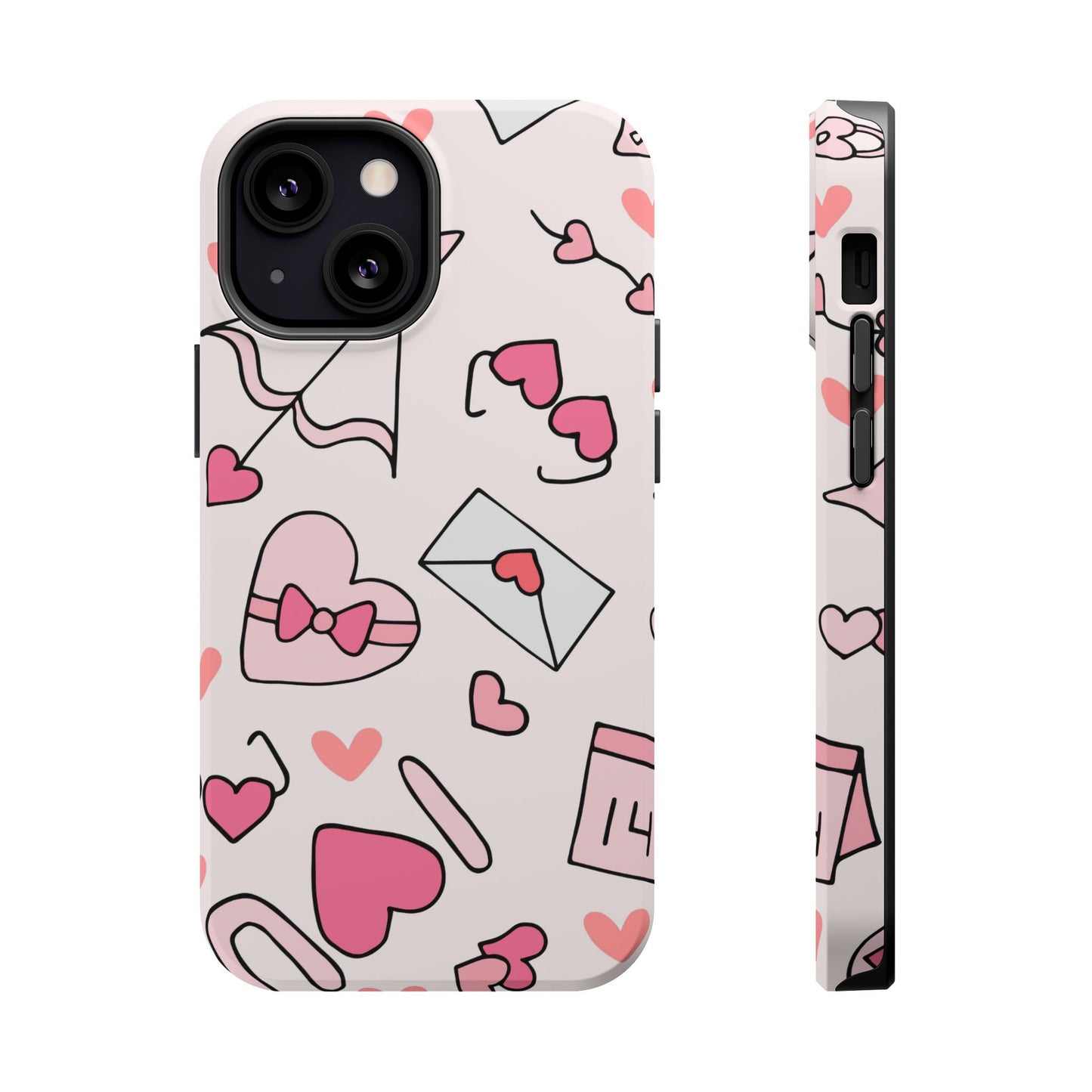 Valentine's Day Scribbles MagSafe iPhone Case