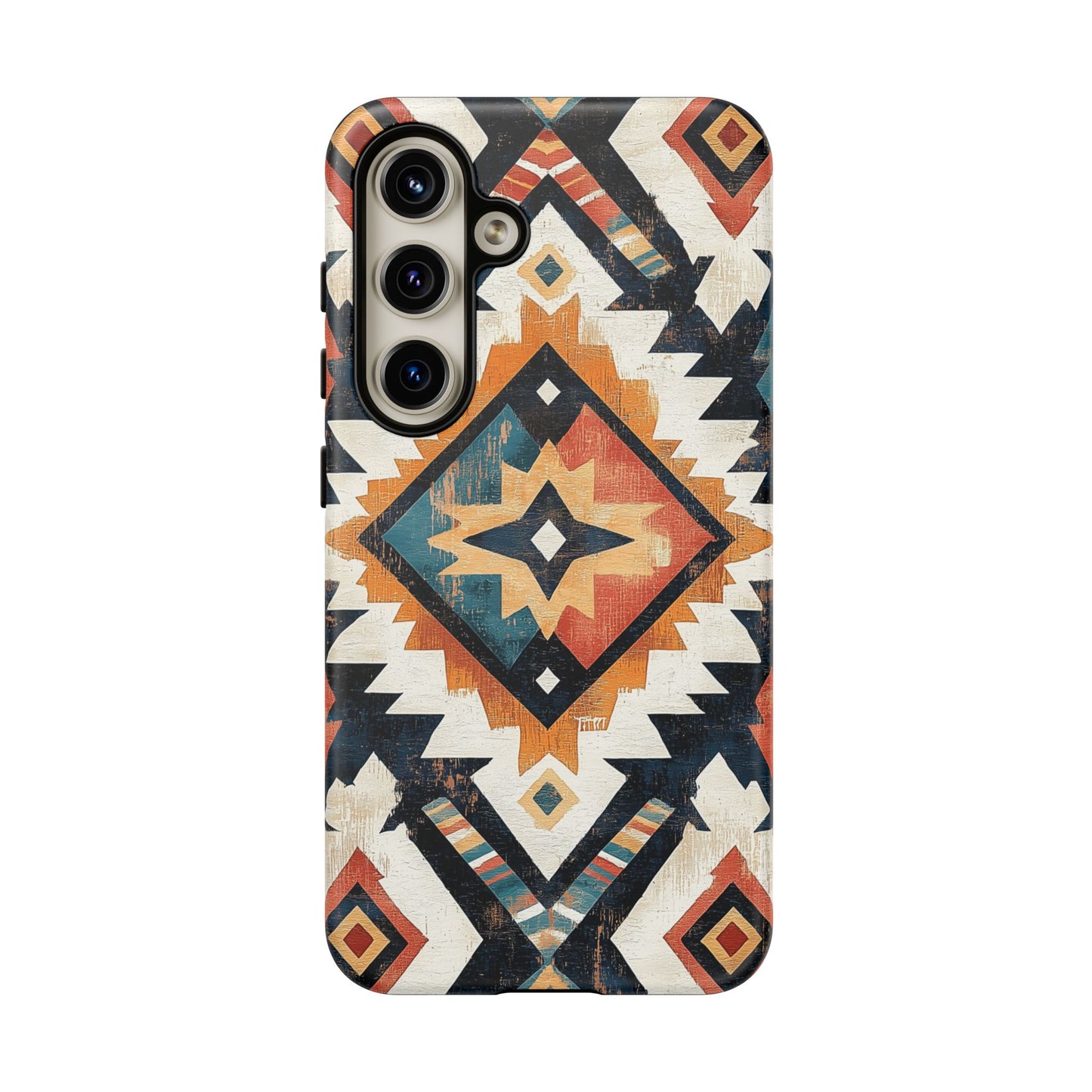 Vintage Southwestern Diamond Tough Samsung Galaxy Case – Rustic Tribal Design, Dual - Layer Protection - BOGO Cases