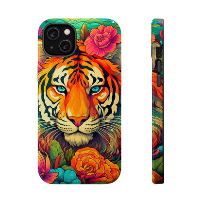 Fierce Rainbow Tiger Art - MagSafe iPhone Case