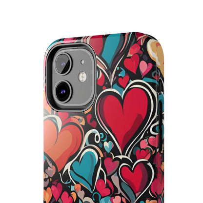 Vibrant Multicolor Heart Art – iPhone Case