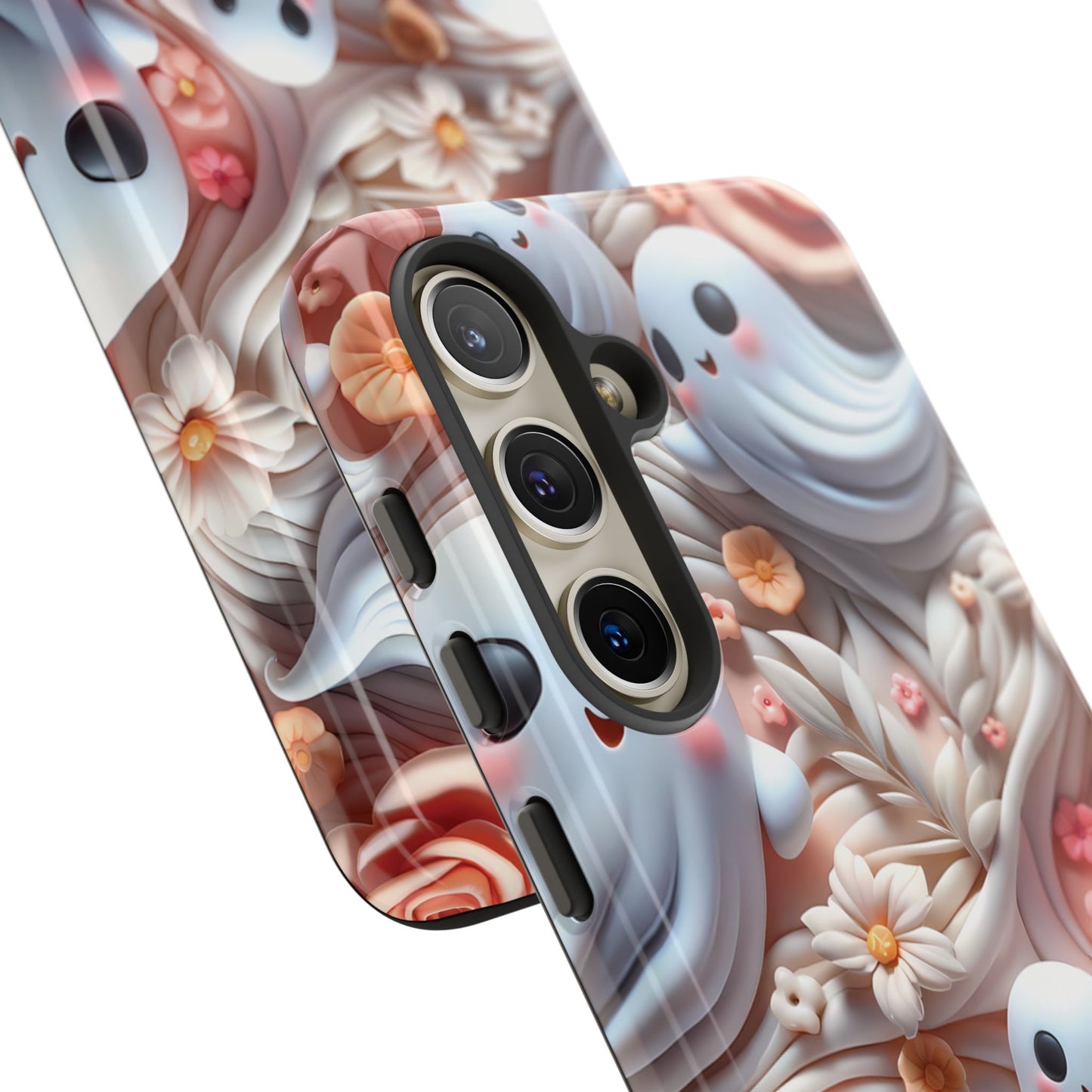 Clay Ghosts Phone Case - Whimsical Floral Protection