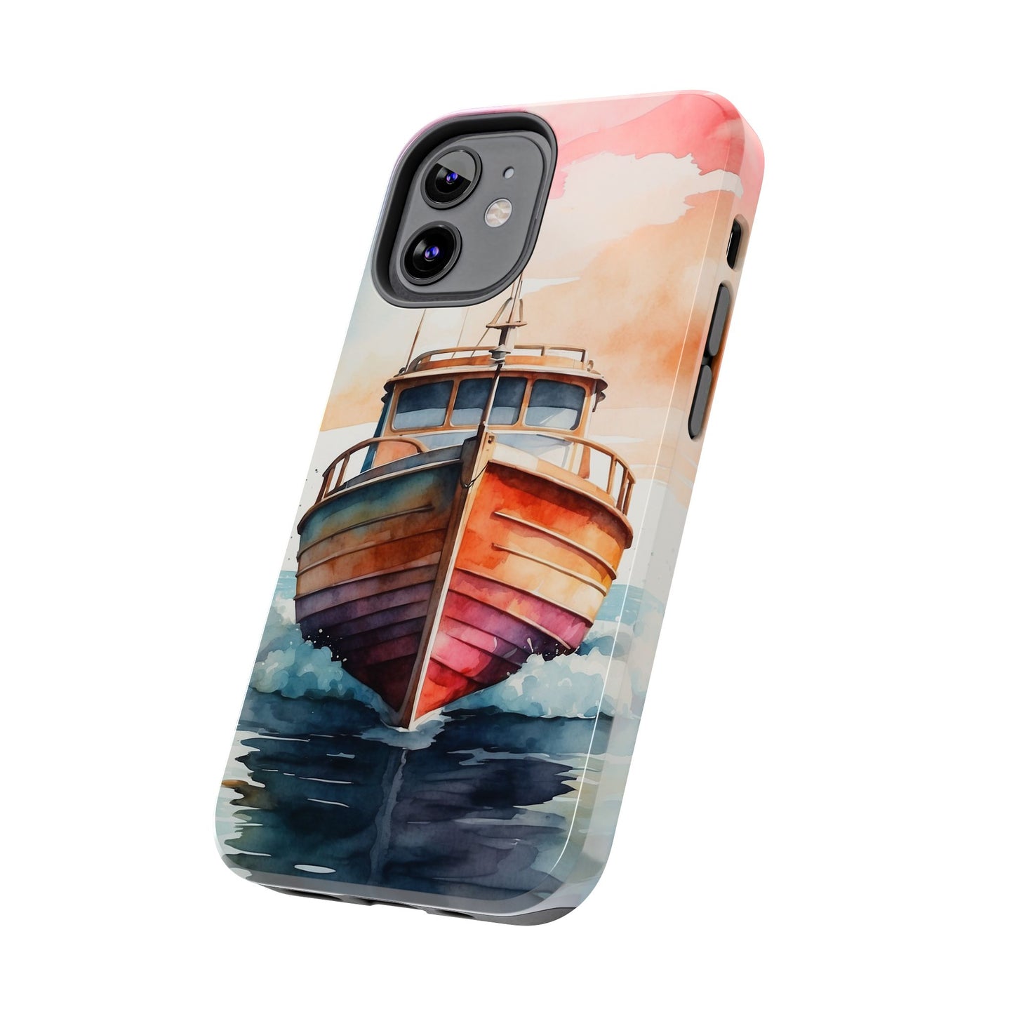 Sunset Sail Watercolor Boat – iPhone Series Case