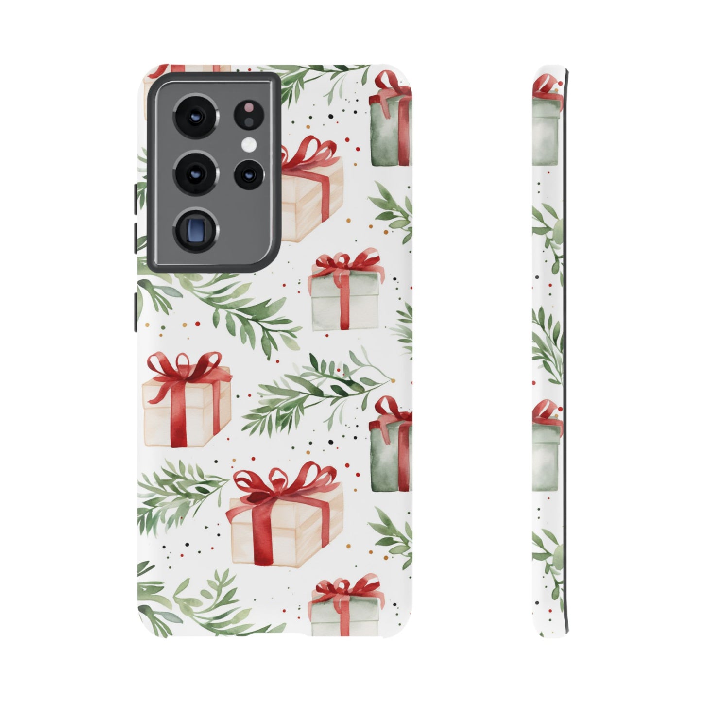 Watercolor Holiday Gifts & Greenery - Samsung Galaxy Series Case