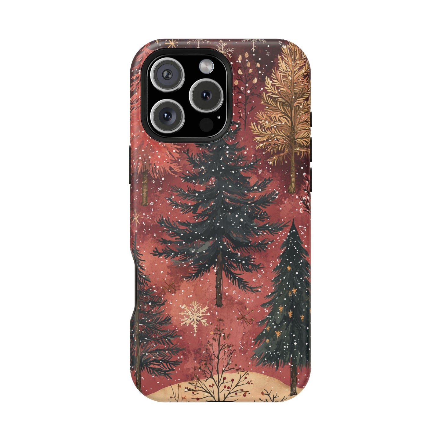 Rustic Red Winter Forest - MagSafe iPhone Series Case