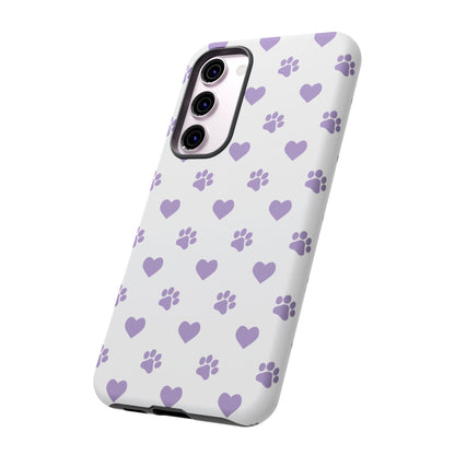 Paw Prints & Hearts – Samsung Galaxy Case, Cute and Durable Design