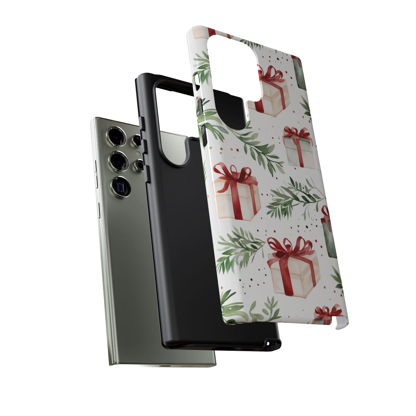 Watercolor Holiday Gifts & Greenery - Samsung Galaxy Series Case