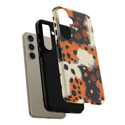 Cheetah Plaid Samsung Case – Brown & Black Pattern