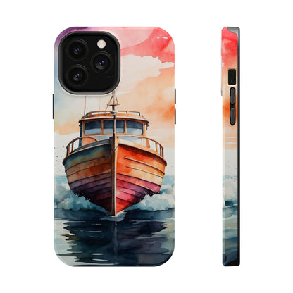 Sunset Sail Watercolor Boat –  MagSafe iPhone Series Case