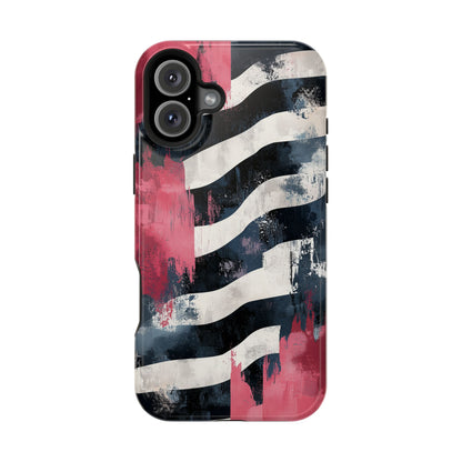 MagSafe iPhone Case: Blood Zebra – Bold Red & Black Pattern