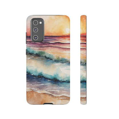 Sunset Waves Samsung Galaxy Case – Vibrant Watercolor Design