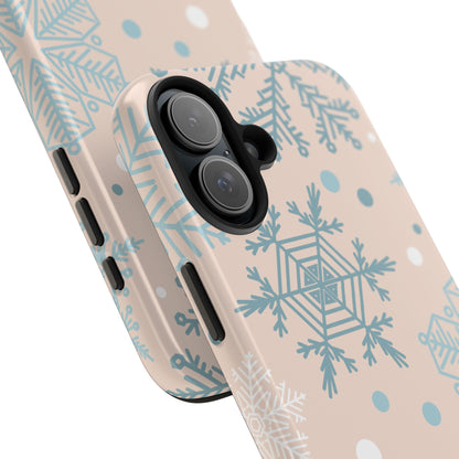 Winter Snowflakes iPhone Case – Shockproof, Smooth Matte Finish, Dual-Layer Protection