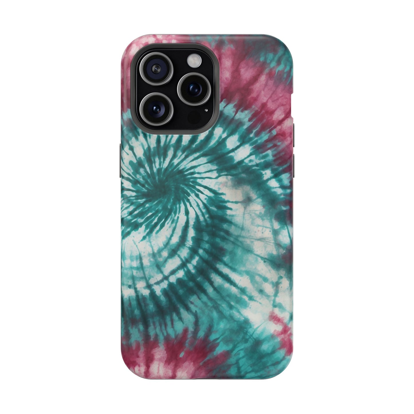 Teal and Pink Tie-Dye MagSafe Case – Stylish and Functional