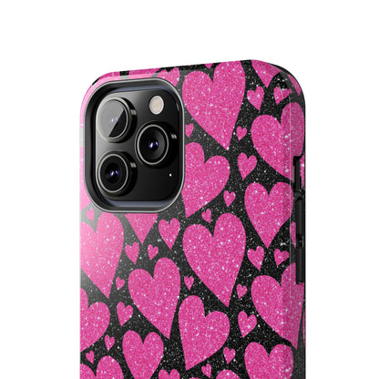 Glitter Hearts iPhone Case