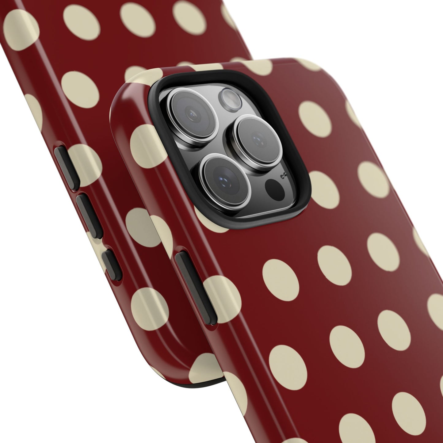 Classic Red & Cream Polka Dots - iPhone Case