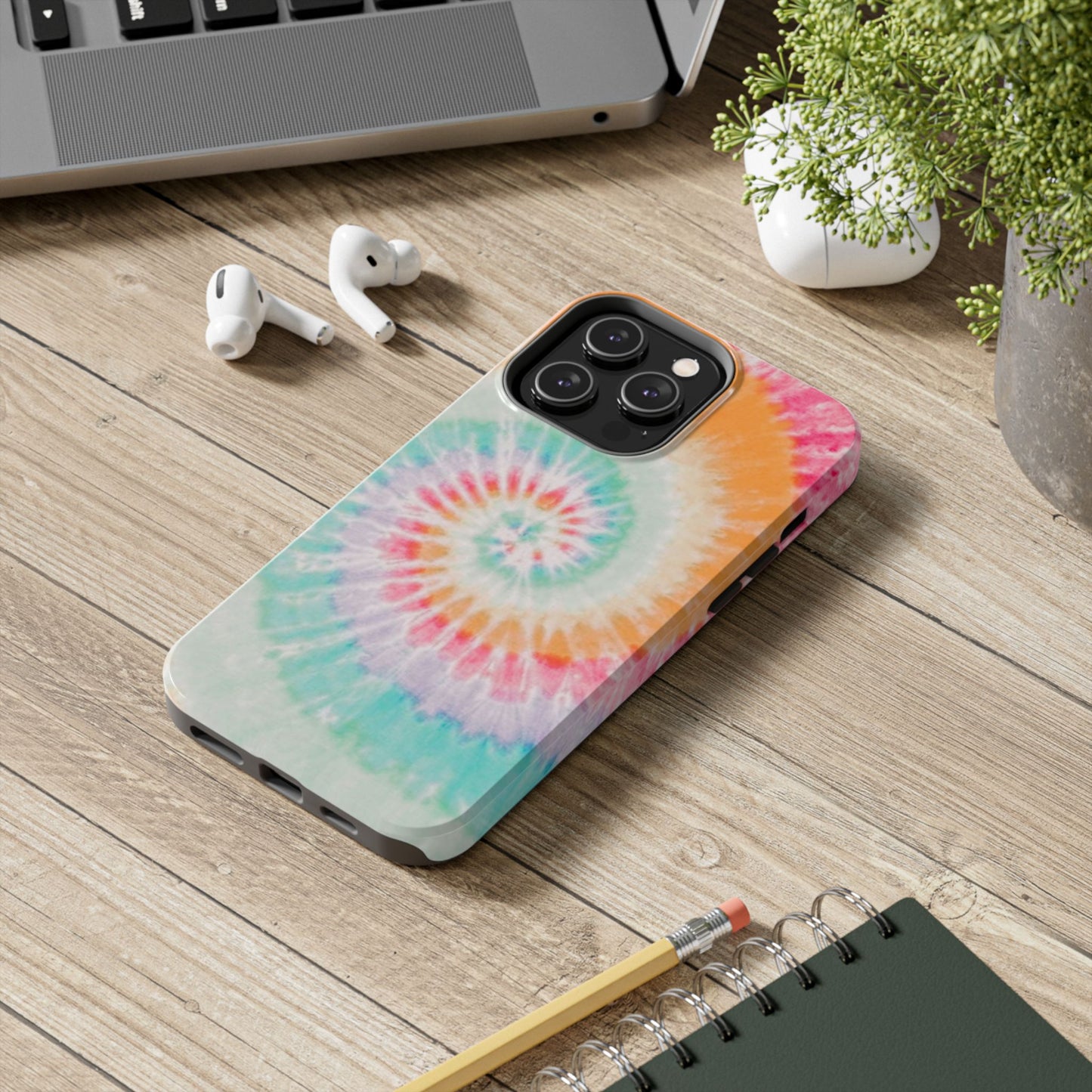 Pastel Swirl Tie-Dye iPhone Case – Soft & Minimalistic Style