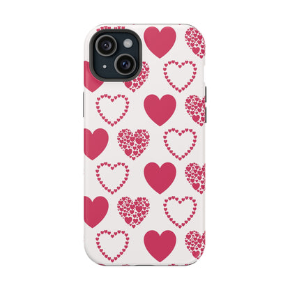 Clustered Pink Hearts MagSafe iPhone Case