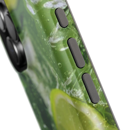 Refreshing Lime Splash MagSafe iPhone Case – Tough Protection, Vivid Dual-Layer Design