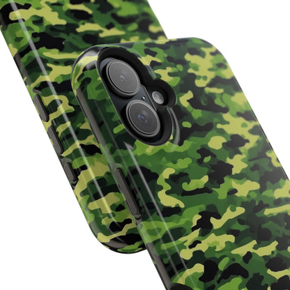 Green Woodland Camouflage – MagSafe iPhone Case, Slim and Shockproof