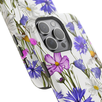 Wildflower Meadow MagSafe Case – Purple, Blue, and White Floral Design