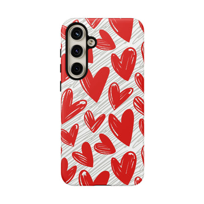 Samsung Galaxy Case: Whimsical Heart Doodle