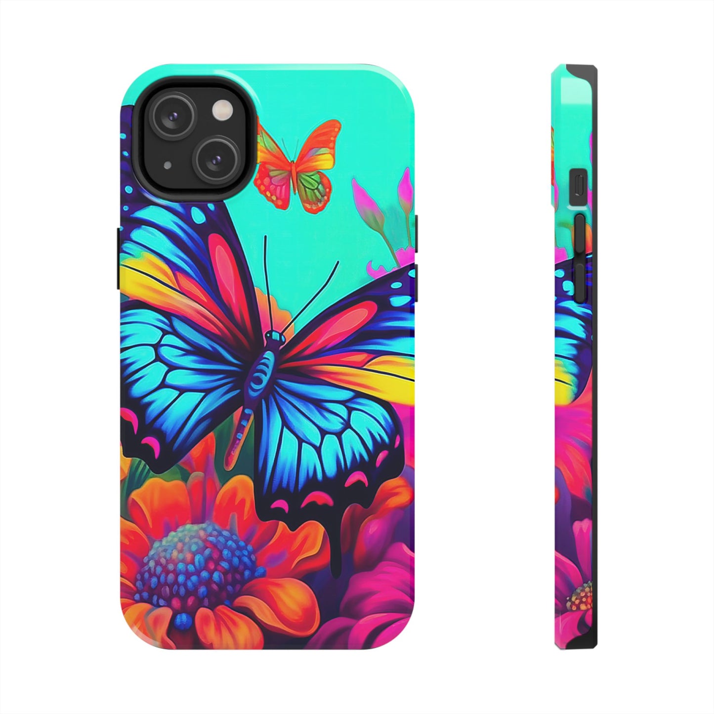 Vivid Butterfly & Floral Burst - iPhone Series Case