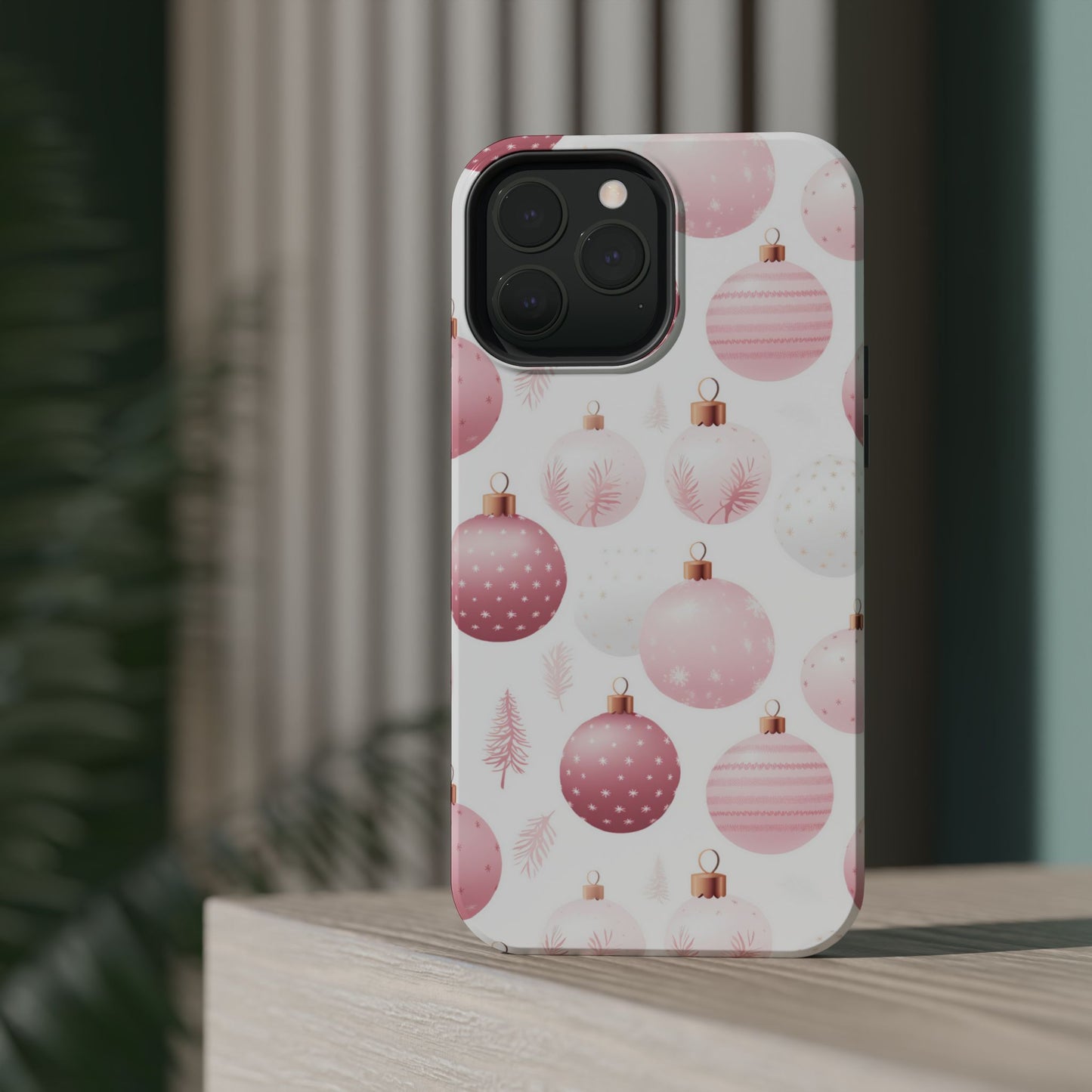 MagSafe iPhone Case: Merry in Pink – Christmas Balls