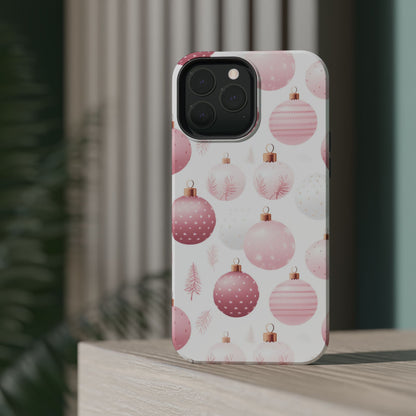 MagSafe iPhone Case: Merry in Pink – Christmas Balls