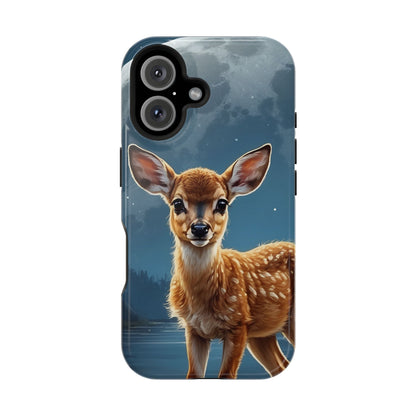 MagSafe-Compatible iPhone Case – Enchanted Fawn Under the Moonlit Sky