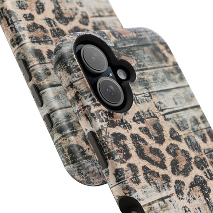 Rustic Leopard Wood Print - MagSafe iPhone Series Case