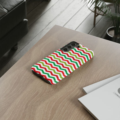 Vibrant Fiesta Chevron – Yellow Green, Green & Red Geometric Case