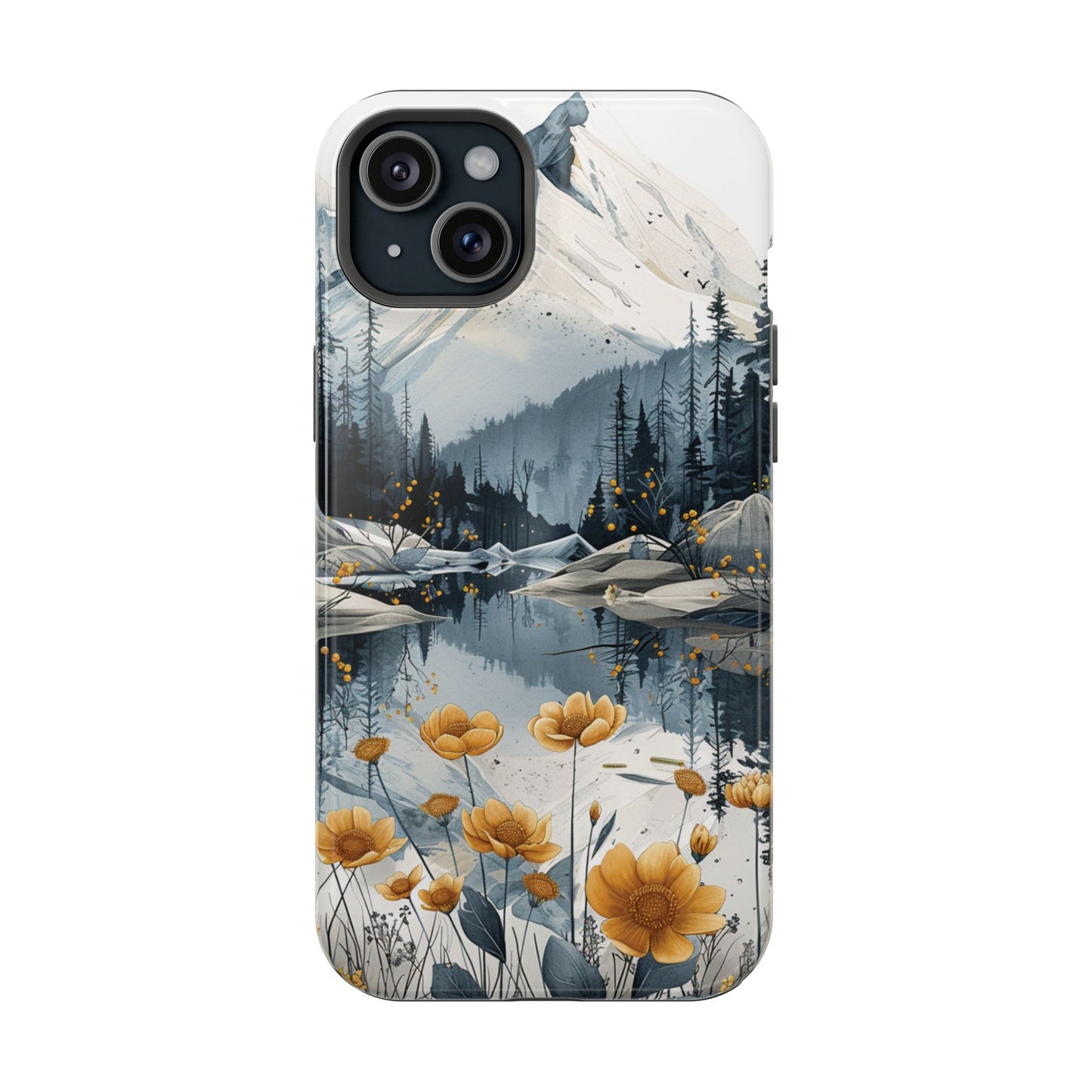 Silver Alpine Wildflower iPhone Case