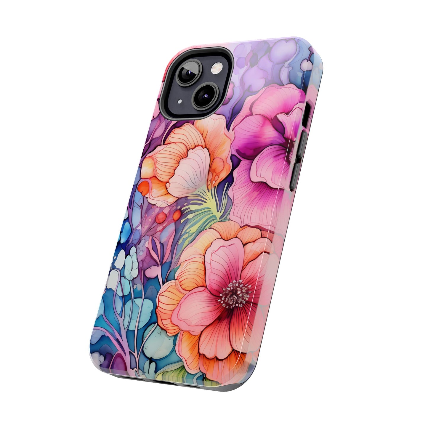 Bright Watercolor Floral Splash iPhone Series Case – Bold Artistic Design