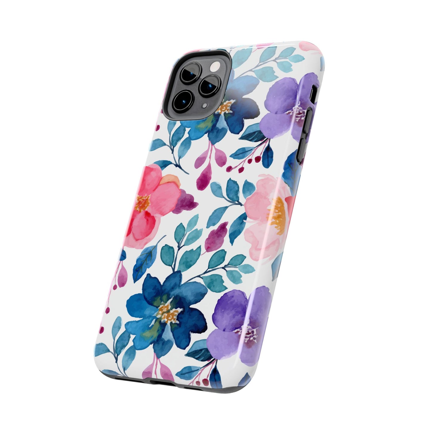 Mystic Bloom – iPhone Case with Elegant Watercolor Floral Design