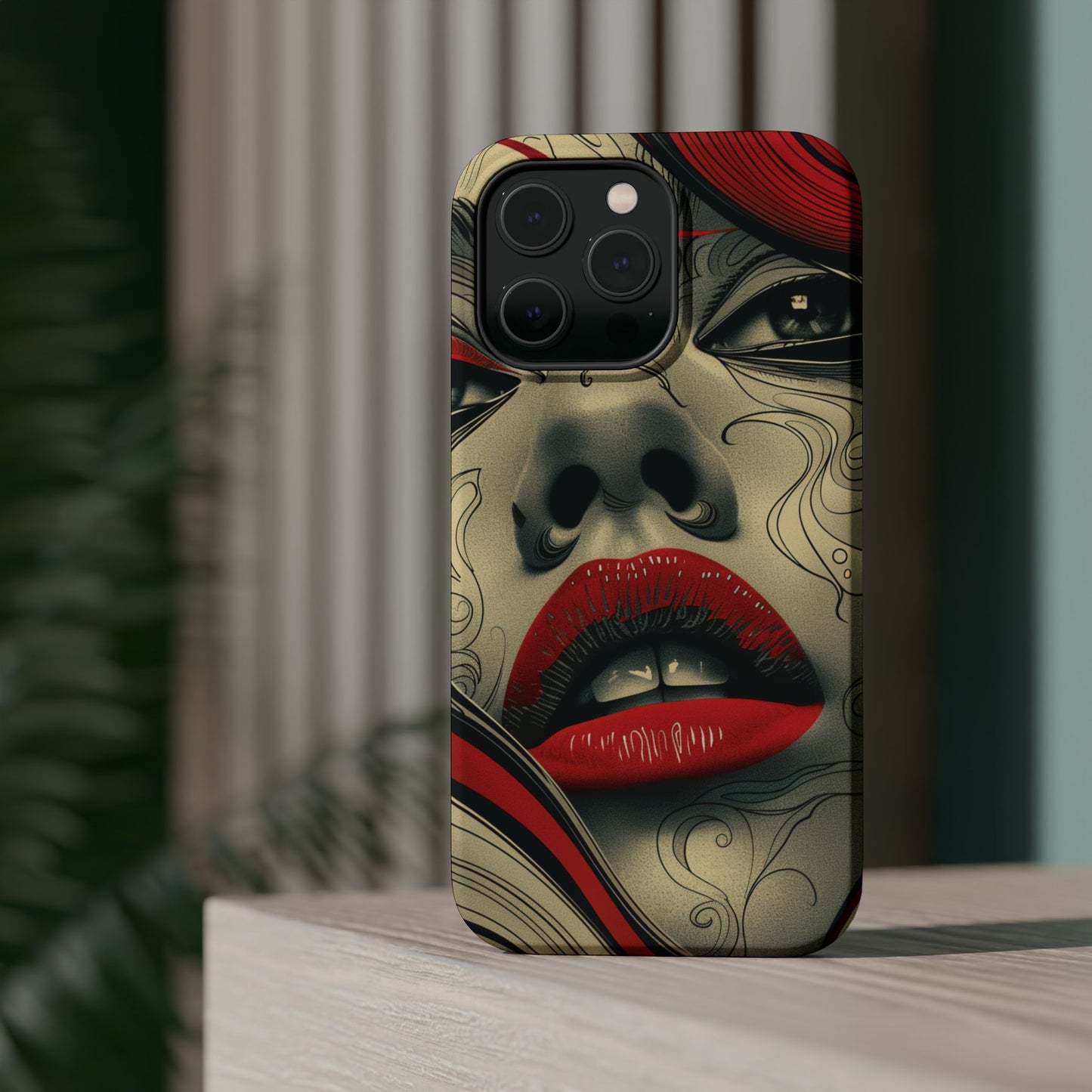 Bold Beauty Red Lips iPhone Case