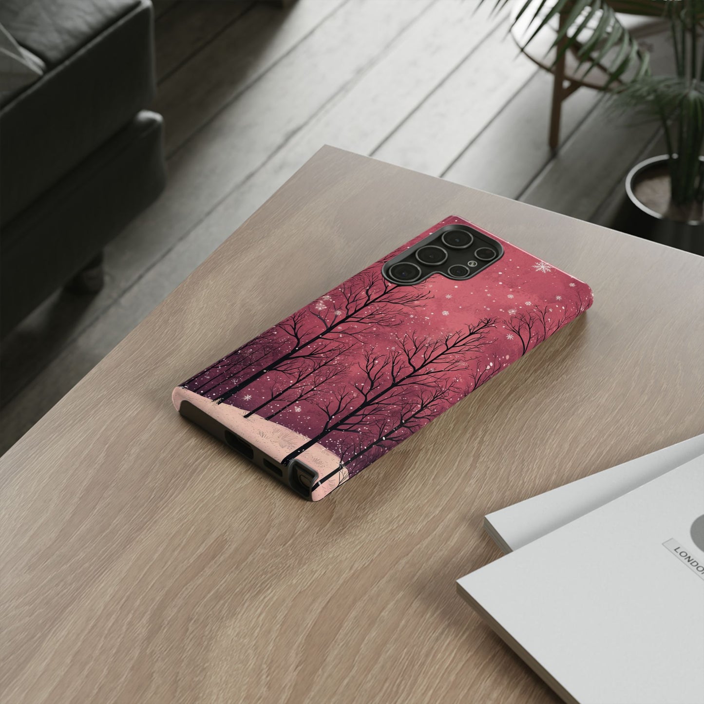 Pink Winter Twilight Forest - Samsung Galaxy Series Case