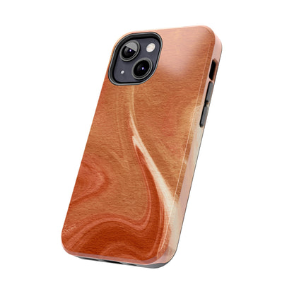 Earthy Terracotta Swirl MagSafe iPhone Case – Elegant Design with Magnetic Precision