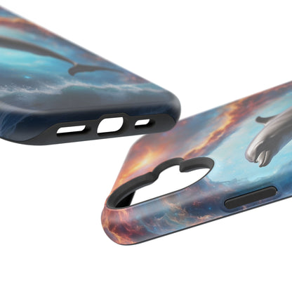 Cosmic Dolphin Space Vibes - MagSafe-Compatible Case