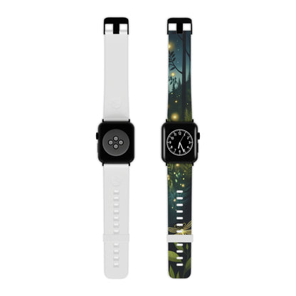 Firefly Midnight Mountain Frenzy Apple Watch Band | Glowing Fireflies in the Forest