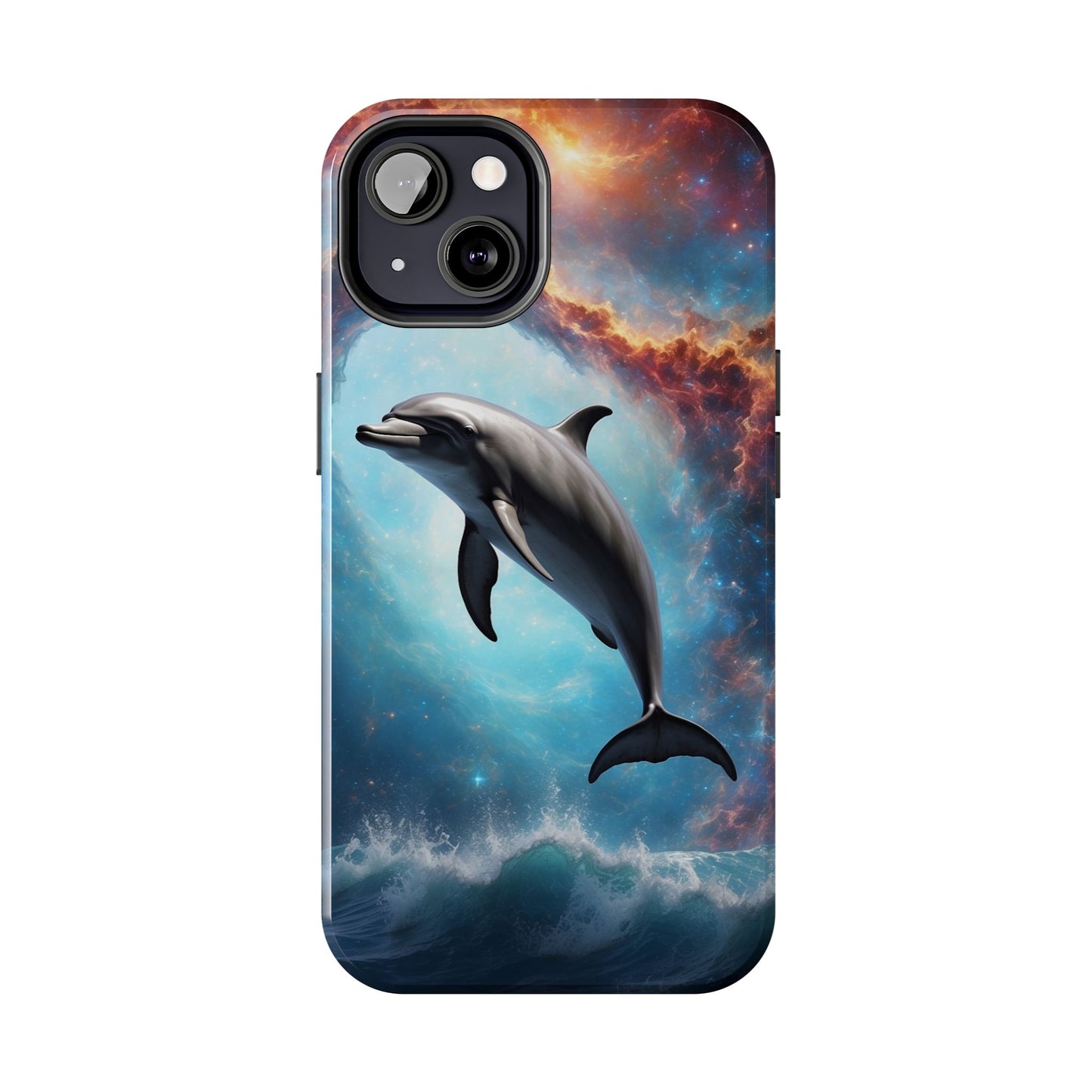 Cosmic Dolphin Space Vibes - iPhone Case