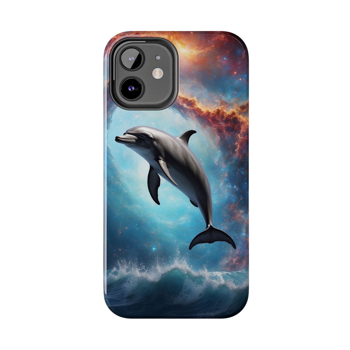 Cosmic Dolphin Space Vibes - iPhone Case