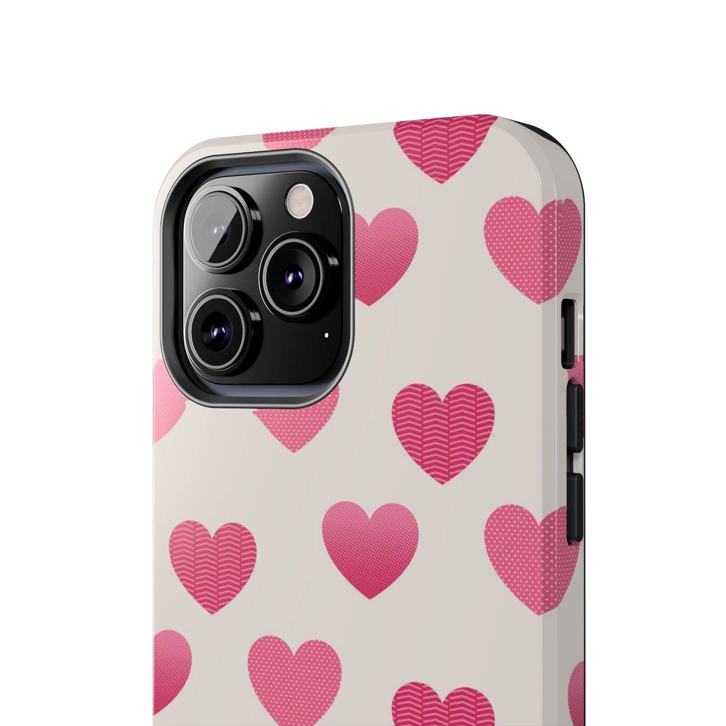 Textured Hearts iPhone Case