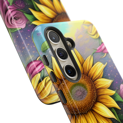 Whimsical Sunflower & Rose Garden - Samsung Galaxy Series Case