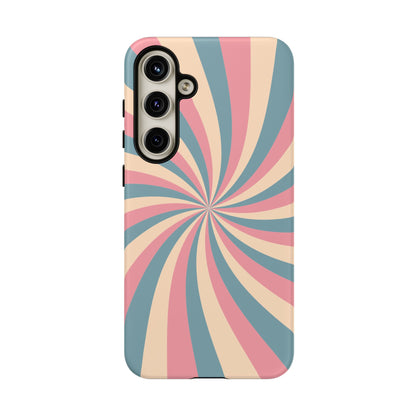 Vintage Pastel Swirl  Samsung Galaxy Case – Dual-Layer Protection with 70s-Inspired Design